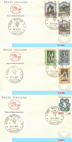 ITALIA BUSTE PRIMO GIORNO EMISSIONE 1973 - Foto 4