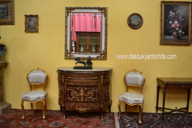 Specchiera rettangolare stile francese dorata - Foto 7