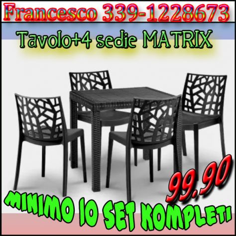 Nuovi Set completi di Tavoli e Sedie per Esterno 99 euro - Foto 8