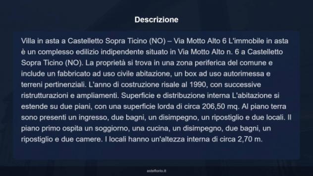 Immobile in asta di 230 m², box auto in vendita a Castelletto Sopra Ticino - Foto 8