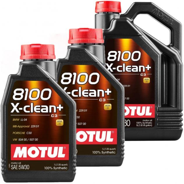 Olio Motul 8100 X-Clean+ 5W-30 7L