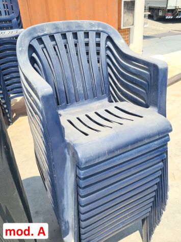 varie sedie da giardino impilabili usate - Foto 3