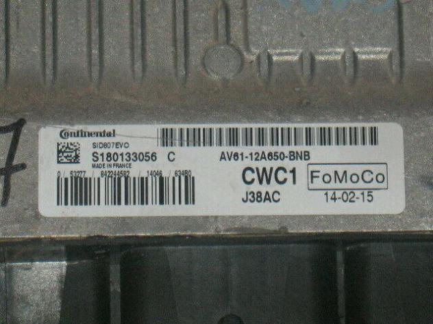 S180133056C ECU FORD C-MAX FOCUS SID807EVO S180133056C AV61-12A650-BNB CWC1 - Foto 2
