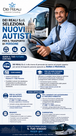 🚍 AUTISTI CQC TRASPORTO PERSONE – ROMA