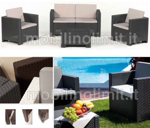 Set di Mobili Giardino - Antracite - Linea 20 - Nuovo