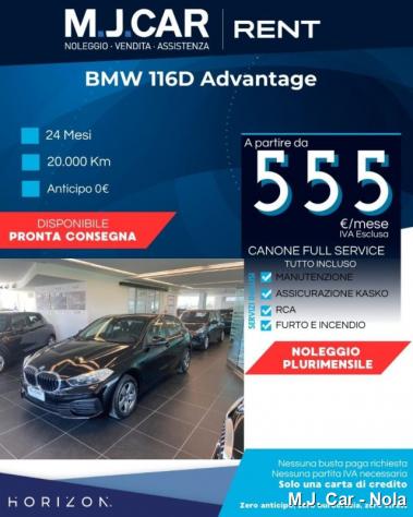 BMW 116 d 5p. Advantage CAMBIO AUTOMATICO--PLURIMENSILE rif. 22361910