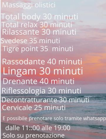 Massaggi  olistici Tel:3290812375