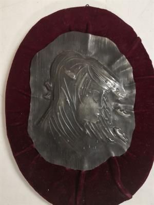 Quadretti artigianali ovali (2 pz), visi di fanciulla. - Foto 2