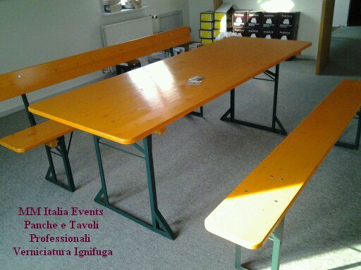 10 Set Panche e Tavoli Pieghevoli per Sagre, Noleggio Professionali 220 x 67 - Foto 6