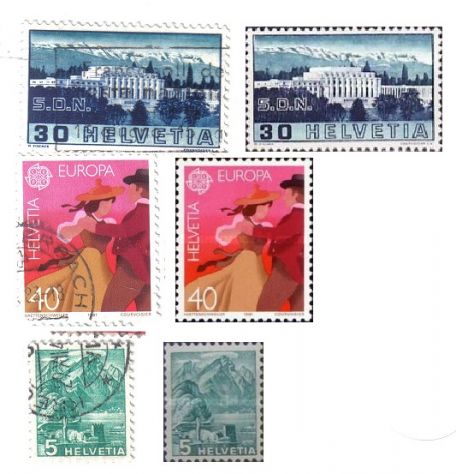 A151 - RARA VARITA' DI FRANCOBOLLI SVIZZERA