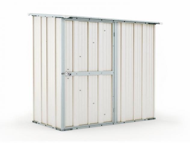 Box in Acciaio Zincato Casetta da Giardino in Lamiera 1.74 x 1.00 m x h1.82 m - 43 KG – 1.74 metri quadri - BIANCO - Foto 2