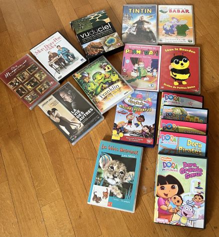 Lotto 16 DVD in Francese – Cartoni Animati, Film e Documentari (Ottimo Stato!)