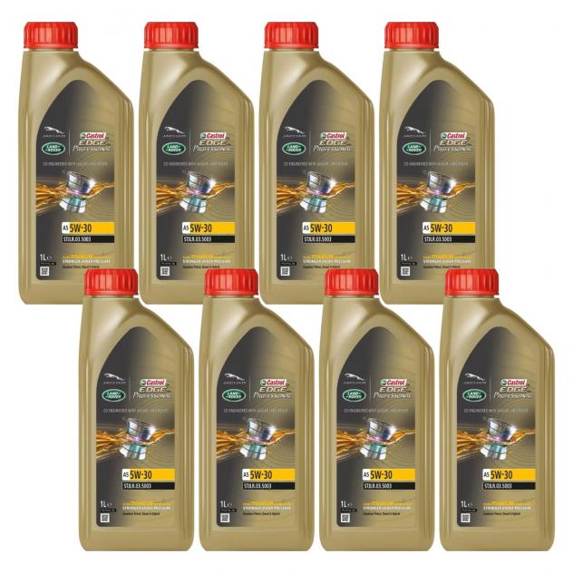 Kit da 8 Litri Castrol EDGE Professional A5 5W30 Olio Motore Efficiente