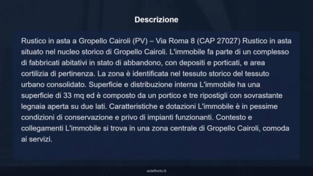 Immobile in asta di 33 m² in vendita a Gropello Cairoli - Foto 9