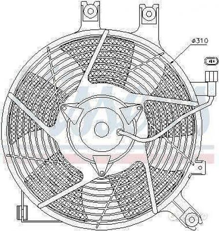 Ventola Radiatore Mitsubishi Pajero 2.5 D MR513487 - Foto 5