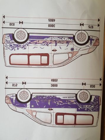 adesivi per furgone van jumpy citroen come in foto con fiancate disegnate - Foto 2