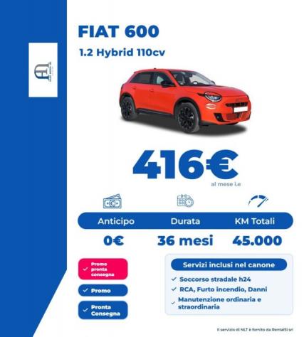 FIAT 600 1.2 hybrid Sport 110cv auto rif. 24182681 - Foto 2