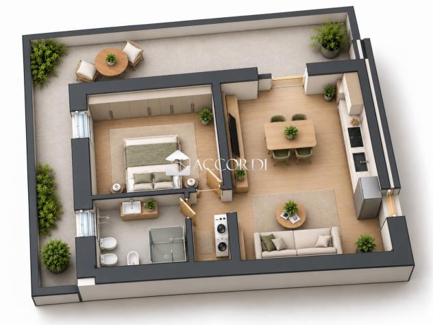 APPARTAMENTO di 2 vani e di 75 mq (VOLPAGO DEL MONTELLO) rif. PE28 - Foto 16