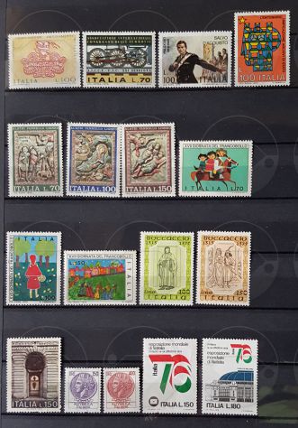 ITALIA 1975-1979 lotto di 107 francobolli - Foto 2