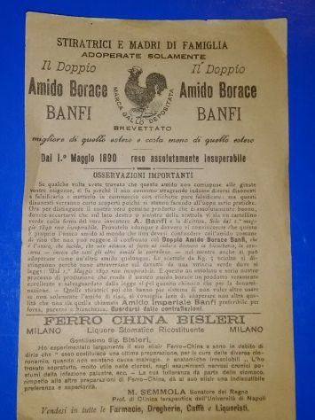 SAPONE AMIDO BANFI VOLANTINi PUBBLICITARI epoca fine 800
