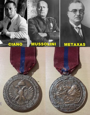 MEDAGLIA CAMPAGNA DI GRECIA E JUGOSLAVIA 28 OTTOBRE 1940.