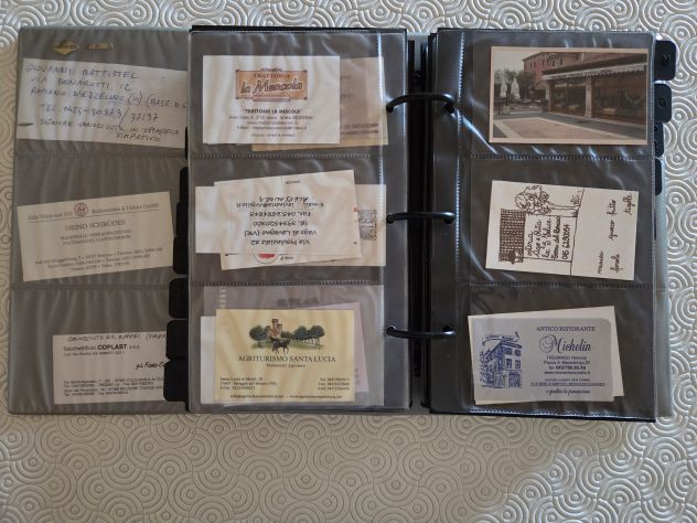 Custodia per biglietti da visita con album con divisori neri alfabetizzati. - Foto 3
