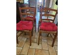4 sedie in legno impagliate