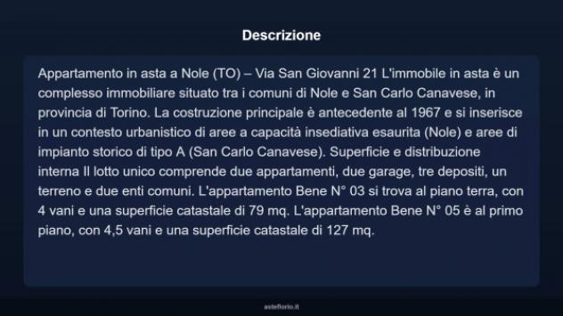 Immobile in asta di 127 m², box auto doppio in vendita a Nole - Foto 5