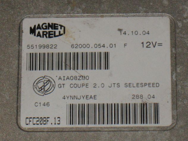 55199822 ECU CAMBIO ALFA GT COUPE 2.0 55199822 CFC208F.13 CFC208F13 - Foto 2