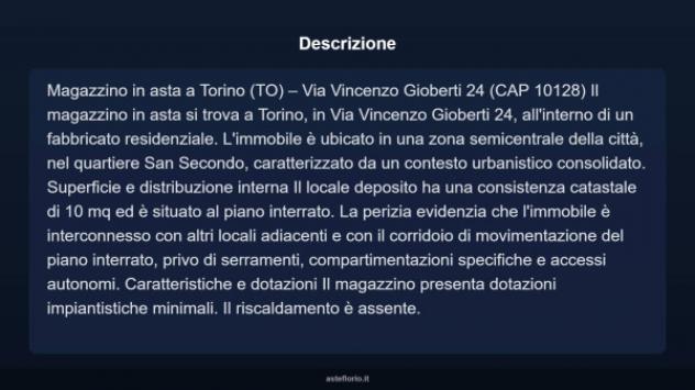 Immobile in asta di 10 m² in vendita a Torino - Foto 3