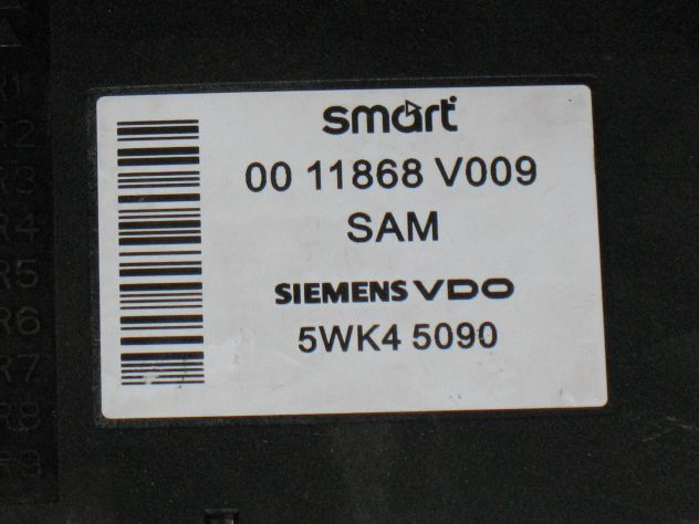 0011868V009 SAM BODY COMPUTER SMART 00 11868 V009 VDO 5WK45090 5WK4 5090 - Foto 2