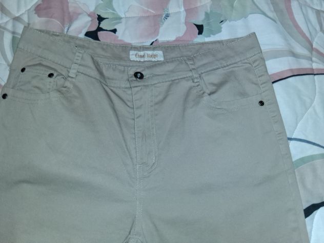 2 Pantaloni Mezza Stagione Capri Pinocchietti Cotone elasticizzati Taglia Comoda - Foto 9
