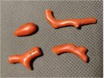 Lotto 4 pezzi corallo rosso
