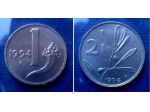 REPUBBLICA ITALIANA COPPIA 1 LIRA 2 LIRE 1994 FDC SIGILLATE DA SERIE ZECCA