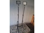 Coppia di Luci LED Pannello con Stativi Telescopici per Streaming e Foto/Video