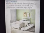Letto NUOVO in legno di pino con cassettoni