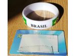Braccialetto Brasil con bandiera brasiliana (nuovo)