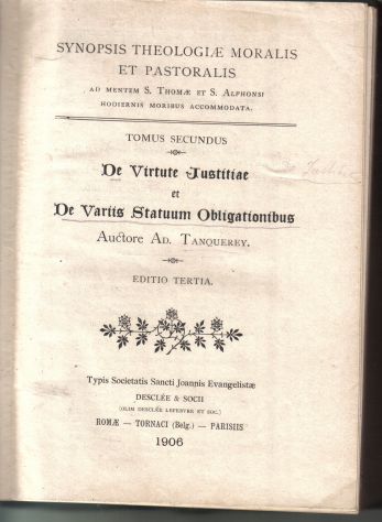 R40 - SYNOPSIS THEOLOGIAE MORALIS ET PASTORALIS