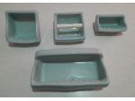 Portasapone e accessori bagno in ceramica da incasso muro usati n° 4 pezzi.