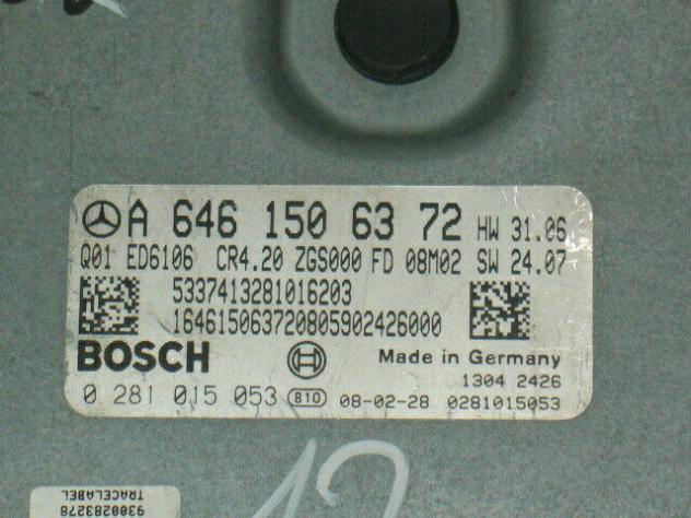 A6461506372 ECU MERCEDES SPRINTER 2.2 CDI A6461506372 0281015053 - Foto 2