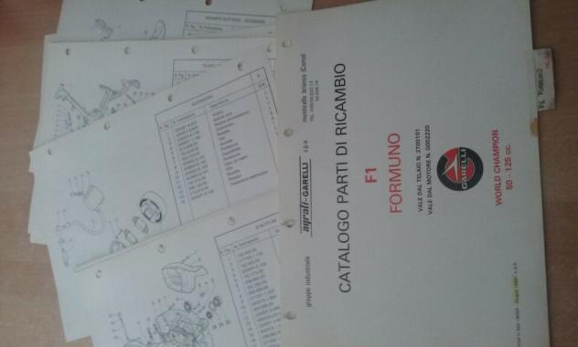 Catalogo ricambi Garelli F1 FORMUNO Giugno 1986 GR