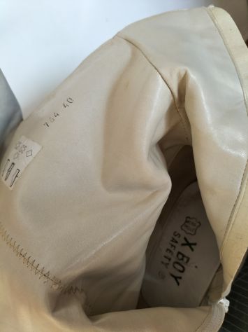 Stivaletti pelle artigianali vera pelle n 40 bianco ghiaccio - Foto 5