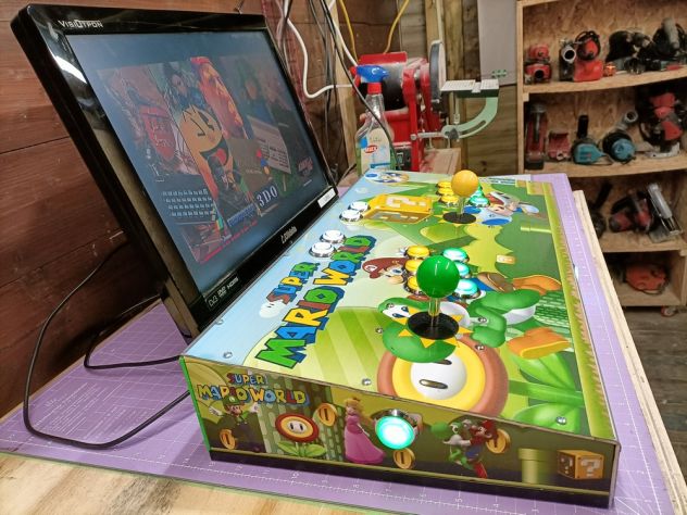 Arcade Stick Console Plancia 2 Players Artigianale - Foto 9