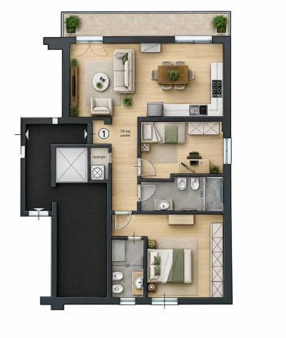 Appartamento in vendita a Pisa 80 mq  Rif: 1446081