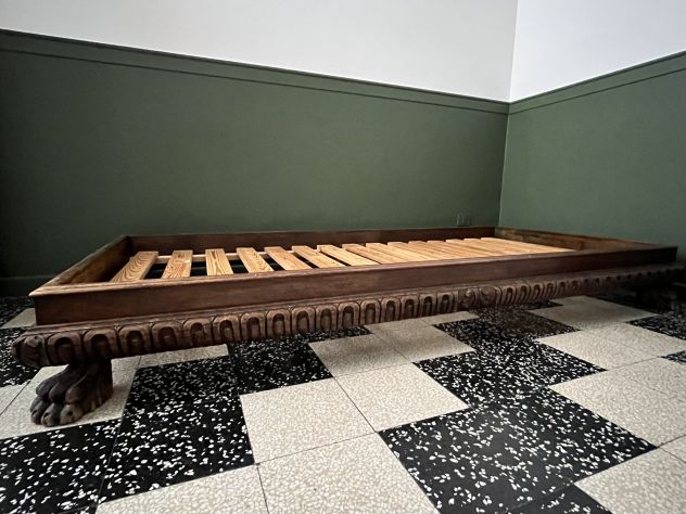 Letto singolo antico con materasso - Foto 3