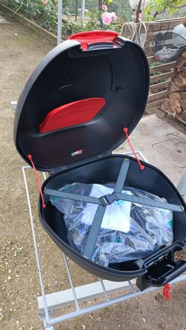 Baule case bauletto posteriore nero e piastra moto scooter 37 L Faco 898 - Foto 5