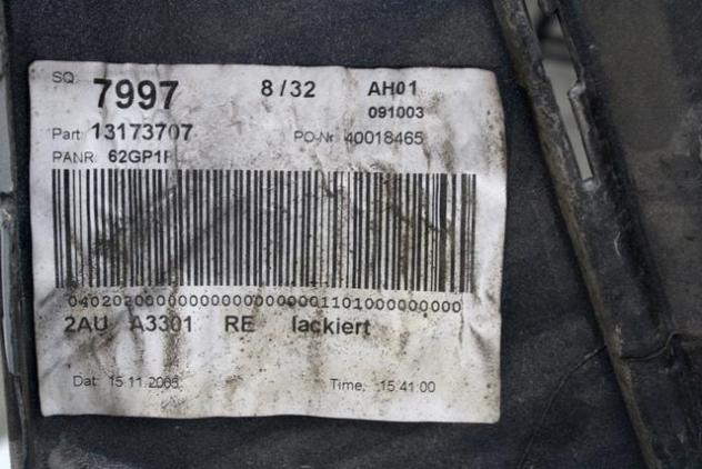 24460461 PARAURTI POSTERIORE OPEL ASTRA SW 1.7 74KW 5P D 5M (2007) RICAMBIO USATO LEGGERMENTE GRAFFIATO - Foto 7