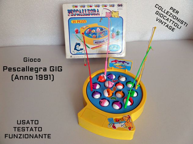 Giocattolo vintage " Pescallegra " GIG (anno 1991) ORIGINALE