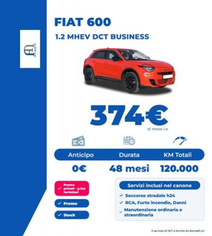 FIAT 600 Hybrid 110 CV DCT MHEV Business rif. 24182832