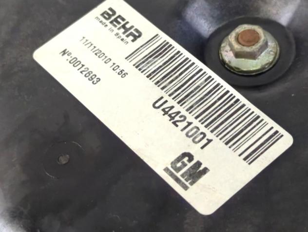 13330998 ELETTROVENTOLA OPEL MERIVA B 1.7 D 81KW 6M 5P (2011) RICAMBIO USATO - Foto 6